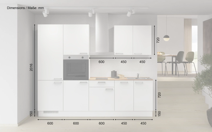 Meine Küche Küchen-Zeile 270 cm Planung 1 5