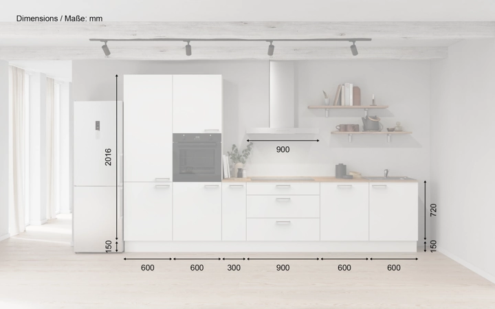 Meine Küche Küchen-Zeile 360 cm Planung 11 5