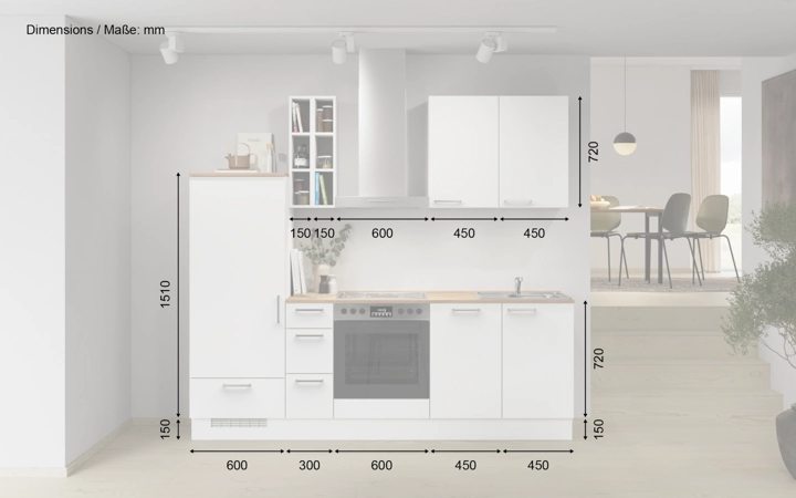 Meine Küche Küchen-Zeile 240 cm Planung 14 5