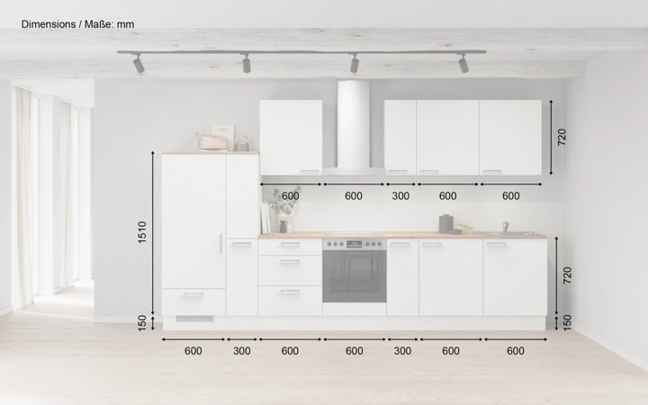 Meine Küche Küchen-Zeile 360 cm Planung 14 5