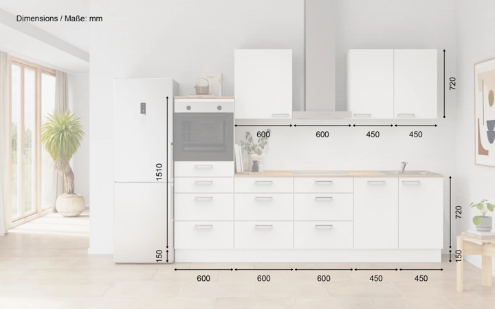 Meine Küche Küchen-Zeile 270 cm Planung 15 5