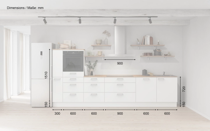 Meine Küche Küchen-Zeile 360 cm Planung 18 5