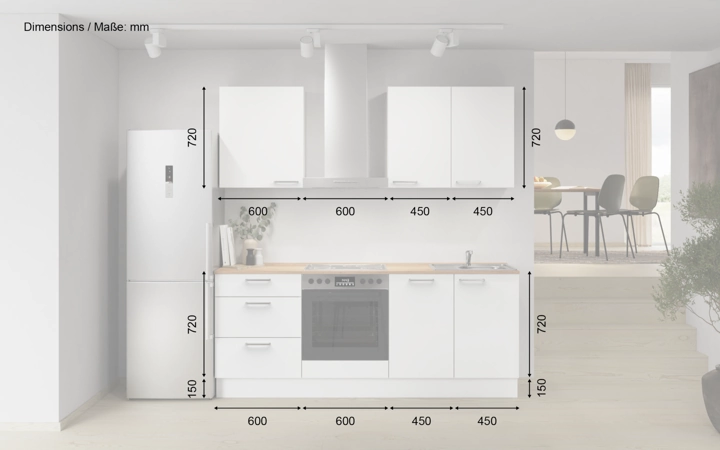 Meine Küche Küchen-Zeile 210 cm Planung 6 5