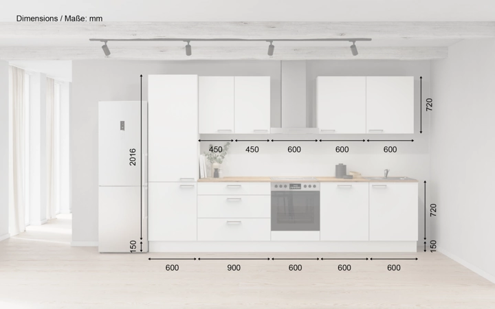 Meine Küche Küchen-Zeile 330 cm Planung 6 5