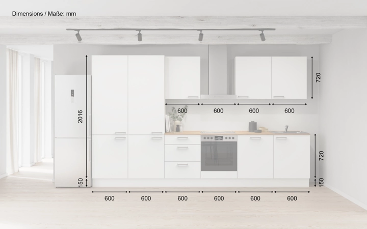 Meine Küche Küchen-Zeile 360 cm Planung 6 5