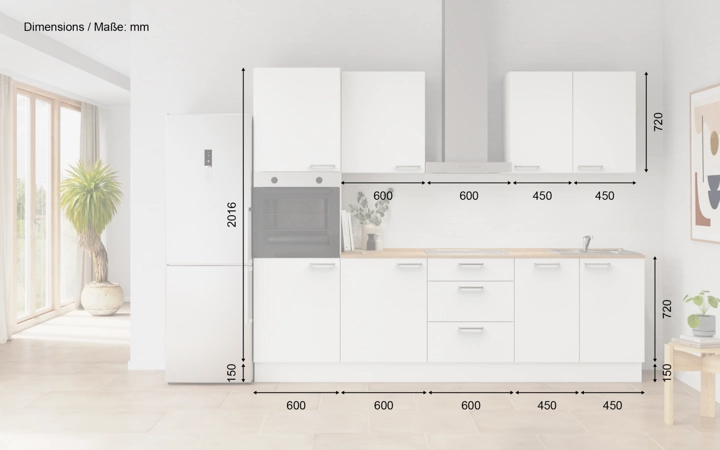 Meine Küche Küchen-Zeile 270 cm Planung 7 5