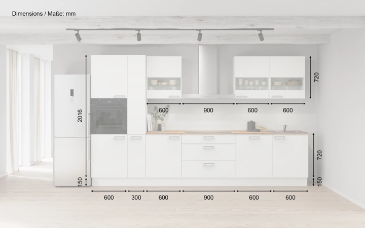 Meine Küche Küchen-Zeile 360 cm Planung 7 5