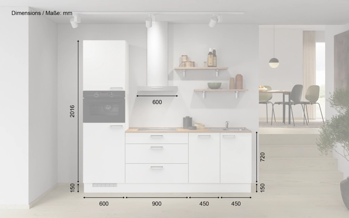 Meine Küche Küchen-Zeile 240 cm Planung 9 5